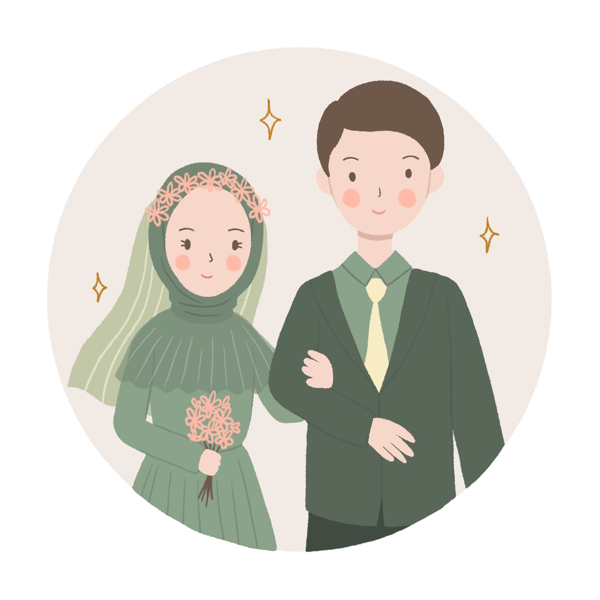 —Pngtree—cute wedding couple in green_5504277 —Pngtree—cute wedding couple in green_5504277